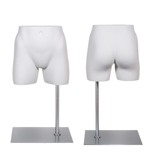 Female Butt Form Display with Stand - White