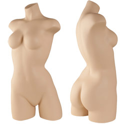 Fleshtone Female Torso & Butt Display - Self Standing