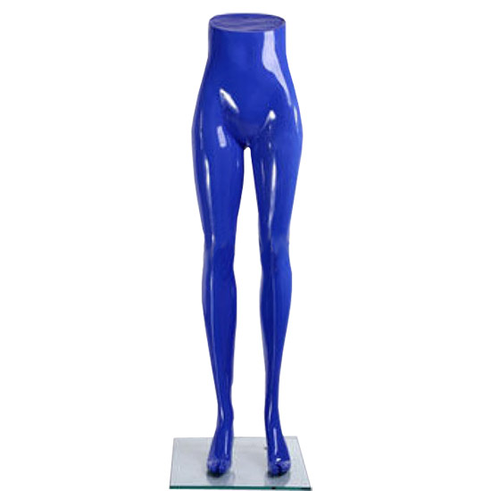 Ladies Standing Mannequin Legs Display - Gloss Blue