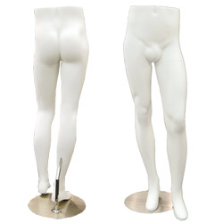 Male Mannequin Legs Display - Gloss White