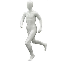 Child Mannequin - Gloss White Running Boy