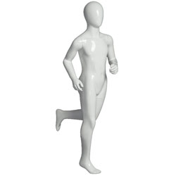 Child Mannequin - Gloss White Running Girl