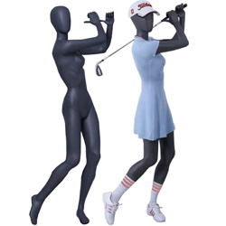 Female Golfer Mannequin Swinging Golf Club