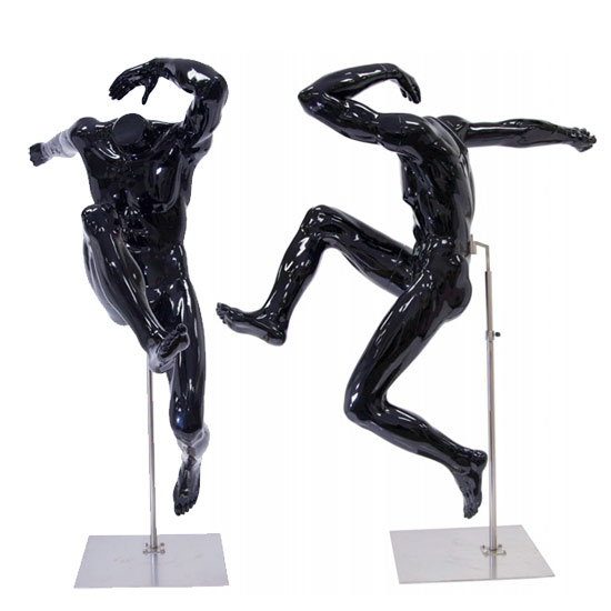 Unique Sport Mannequin - Athletic Male Leaper - Black
