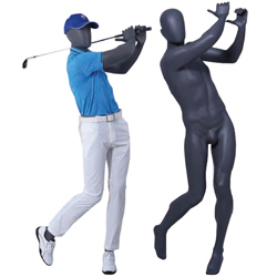 Male Golfer Mannequin Swinging Golf Club