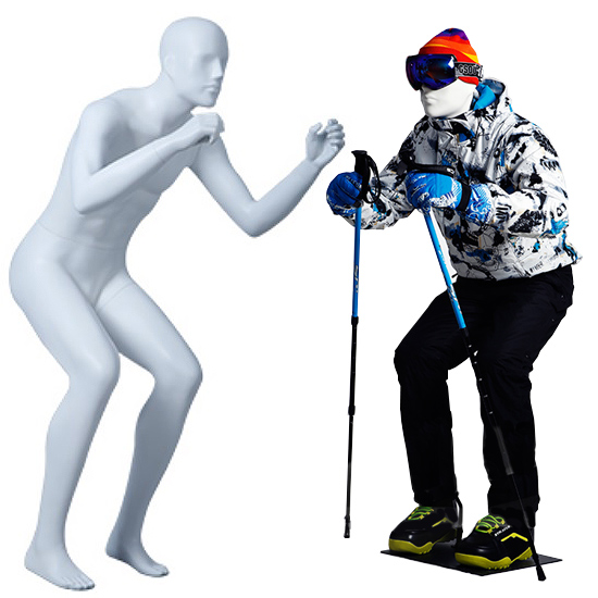 Male Snow Ski Mannequin Display