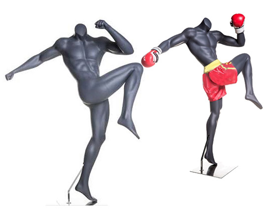 MMA Boxing Fighter Mannequin with Knee Kick