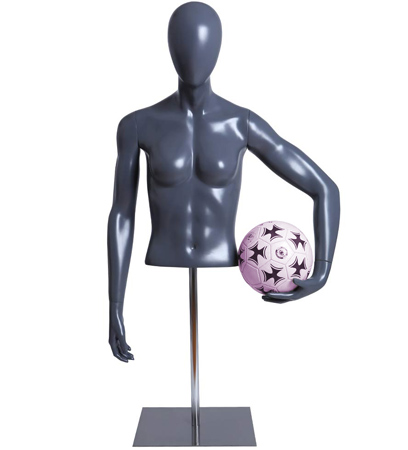 Female Soccer Player Form Holding Ball With Base