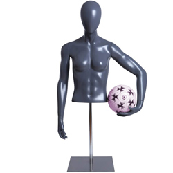 Female Soccer Player Form Holding Ball With Base