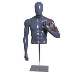 Football Player Form Holding A Football with Base